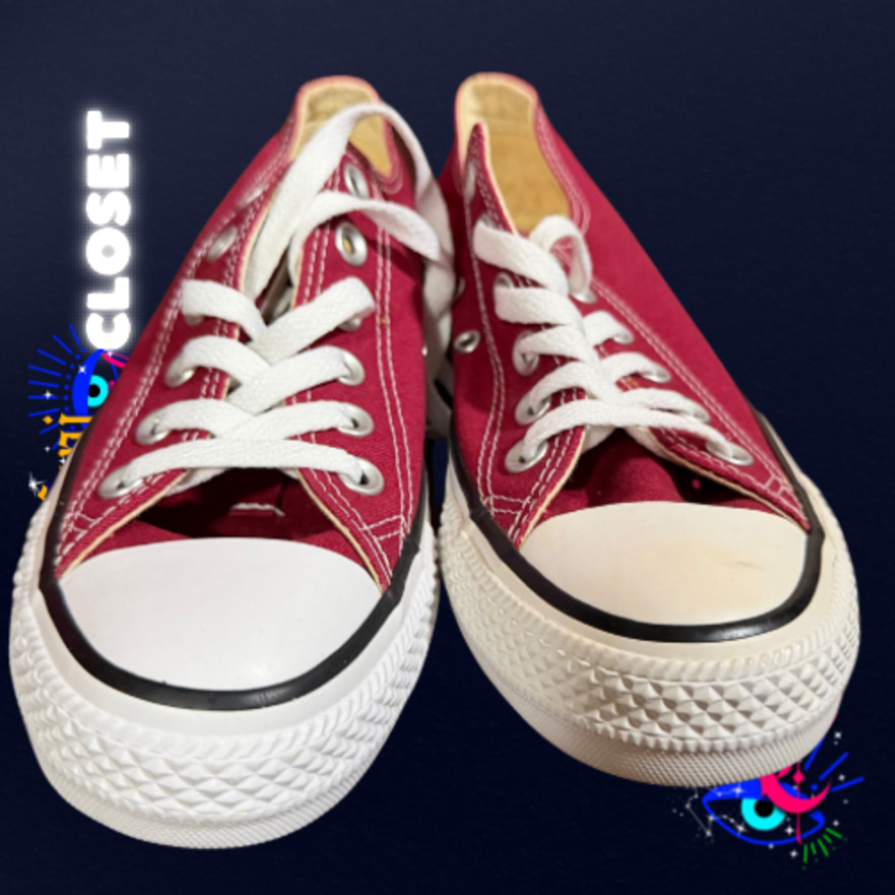 Converse Chuck Taylor All Star Ox Low Top Sneakers Red Canvas Women’s Size 7 NIB